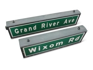 Wixom Rd and Grand River Ave Street Signs For Sale by Auction