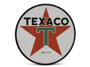 Texaco I.D. Porcelain Sign In vendita all'asta