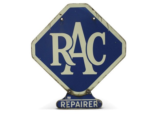 "RAC Repairer" Porcelain Sign In vendita all'asta