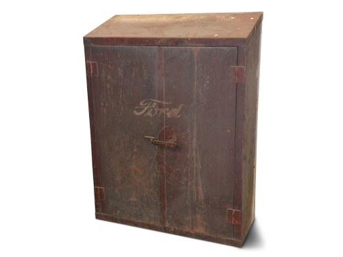 Early Ford Metal Cabinet wlogo For Sale by Auction