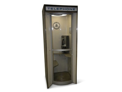 Nice Outside Metal Pay Telephone Booth For Sale by Auction