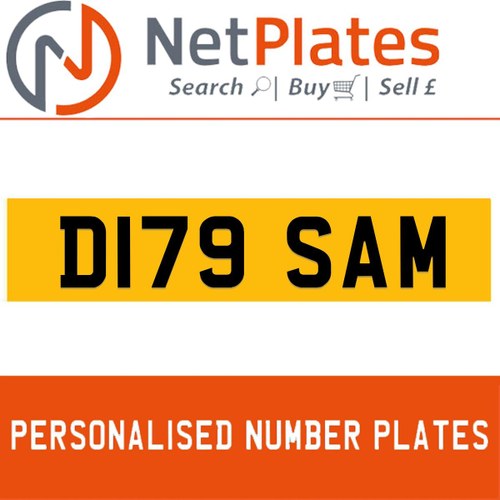 D179 SAM PERSONALISED PRIVATE CHERISHED DVLA NUMBER PLATE For Sale