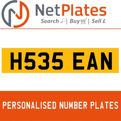 H535 EAN PERSONALISED PRIVATE CHERISHED DVLA NUMBER PLATE For Sale
