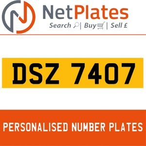DSZ 7407 PERSONALISED PRIVATE CHERISHED DVLA NUMBER PLATE In vendita
