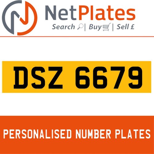 DSZ 6679 PERSONALISED PRIVATE CHERISHED DVLA NUMBER PLATE For Sale