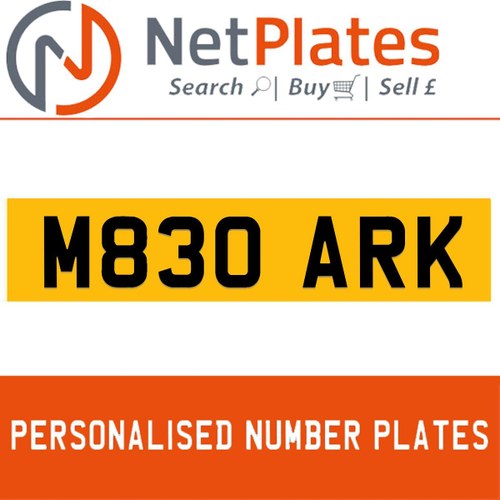 M380 ARK PERSONALISED PRIVATE CHERISHED DVLA NUMBER PLATE For Sale