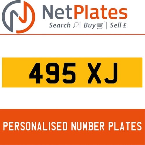 495 XJ PERSONALISED PRIVATE CHERISHED DVLA NUMBER PLATE In vendita