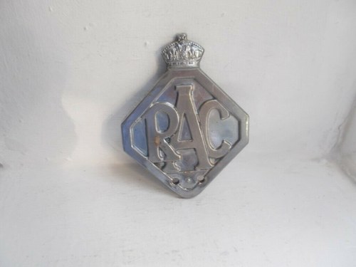VINTAGE RAC CAR BADGE 1946 TO 1954 For Sale