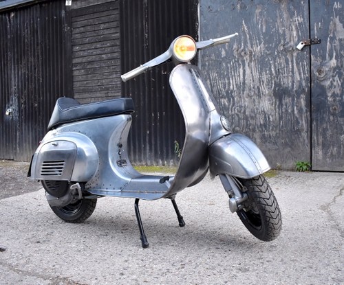 1981 PIAGGIO VESPA 100 - FULLY RESTORED - FINISHED IN RAW STEEL For Sale