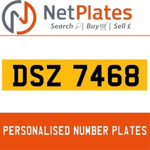 DSZ 7468 PERSONALISED PRIVATE CHERISHED DVLA NUMBER PLATE For Sale