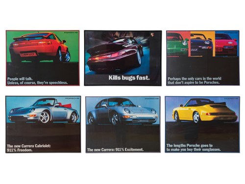 Porsche Promotional Framed Posters In vendita all'asta