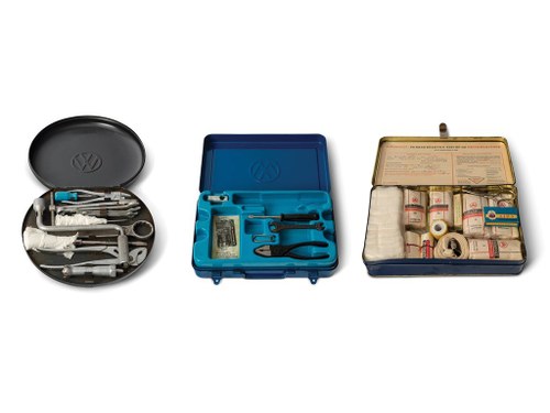 Pair of Volkswagen Tool Kits and First Aid Kit For Sale by Auction