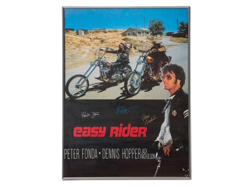 Easy Rider Poster Signed by Peter Fonda, Dennis Hopper, and  For Sale by Auction