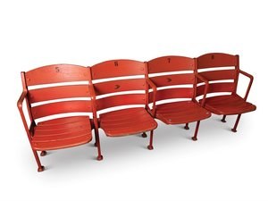 Box Stadium Seats from Crosley Field, 5-8 In vendita all'asta