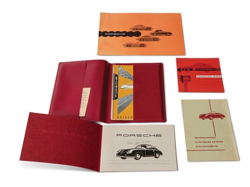 Porsche 356 A Drivers and Maintenance Manuals and Pouch In vendita all'asta