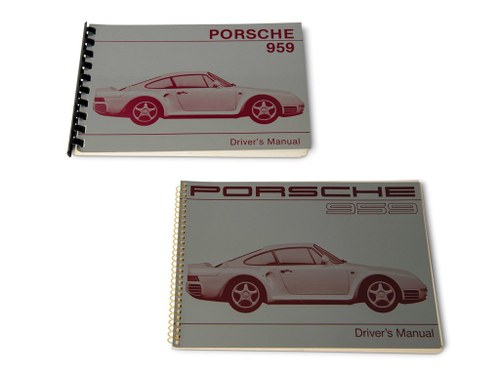 Porsche 959 Drivers Manual, Original and Reproduction In vendita all'asta