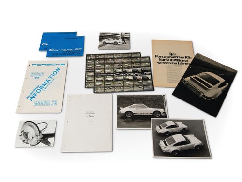 1973 Porsche 911 Carrera RS Supplement Manuals, Brochures, P For Sale by Auction
