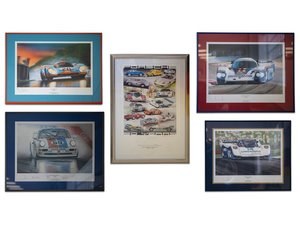 Porsche Racing Prints by Tom Bucher For Sale by Auction