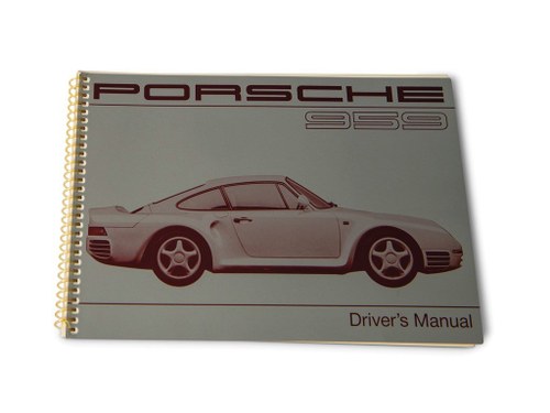 Porsche 959 Drivers Manual In vendita all'asta