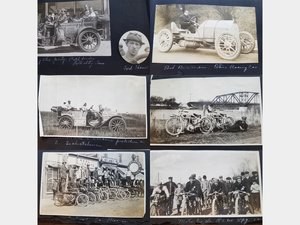 Photo Album of Early Auto and Motorcycle Racing, 1910 For Sale by Auction