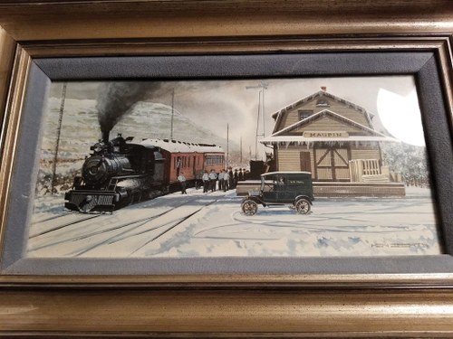 Maupin Depot, Oregon Trunk Railway by Ken Eberts In vendita all'asta