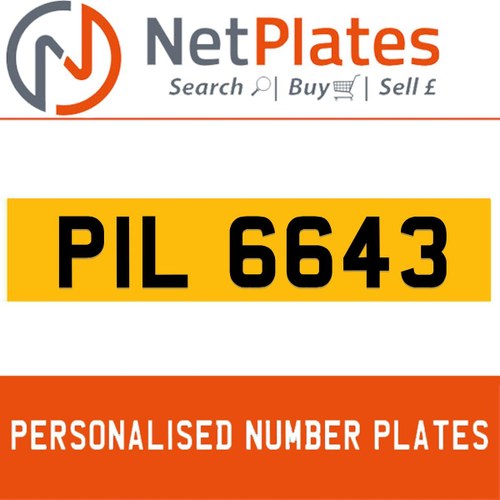 1996 PIL 6643 PERSONALISED PRIVATE CHERISHED DVLA NUMBER PLATE For Sale
