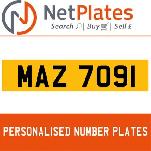 1994 MAZ 7091 PERSONALISED PRIVATE CHERISHED DVLA NUMBER PLATE For Sale