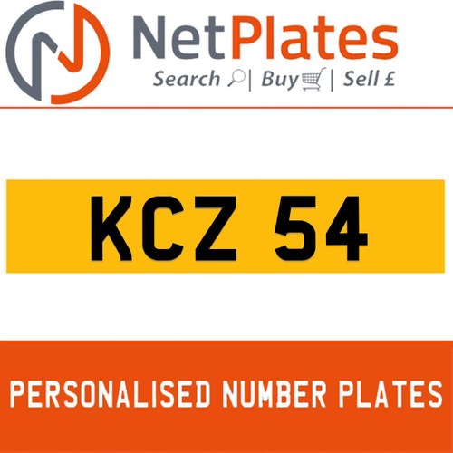 1992 KCZ 54 PERSONALISED PRIVATE CHERISHED DVLA NUMBER PLATE For Sale