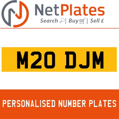 1994 M20 DJM PERSONALISED PRIVATE CHERISHED DVLA NUMBER PLATE For Sale