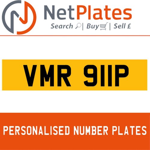 1999 VMR 911P PERSONALISED PRIVATE CHERISHED DVLA NUMBER PLATE For Sale