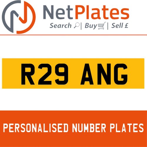 1997 R29 ANG PERSONALISED PRIVATE CHERISHED DVLA NUMBER PLATE For Sale