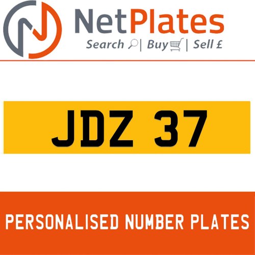 1991 JDZ 37 PERSONALISED PRIVATE CHERISHED DVLA NUMBER PLATE For Sale