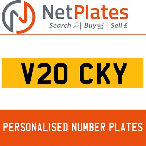 1999 V20 CKY PERSONALISED PRIVATE CHERISHED DVLA NUMBER PLATE For Sale