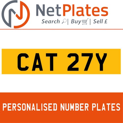 1985 CAT 27Y PERSONALISED PRIVATE CHERISHED DVLA NUMBER PLATE In vendita