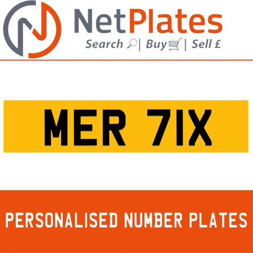 1994 MER 71X PERSONALISED PRIVATE CHERISHED DVLA NUMBER PLATE For Sale