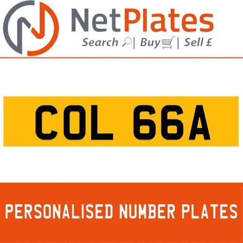 1985 COL 66A PERSONALISED PRIVATE CHERISHED DVLA NUMBER PLATE In vendita
