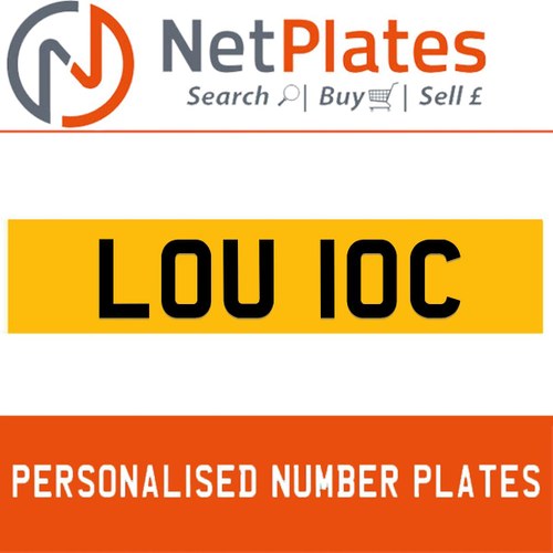 1993 LOU 10C PERSONALISED PRIVATE CHERISHED DVLA NUMBER PLATE In vendita