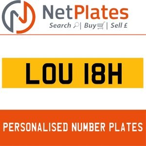 1993 LOU 18H PERSONALISED PRIVATE CHERISHED DVLA NUMBER PLATE In vendita