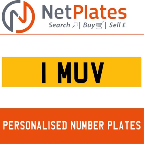 1990 1 MUV PERSONALISED PRIVATE CHERISHED DVLA NUMBER PLATE In vendita