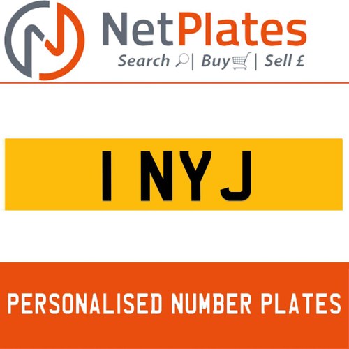 1990 1 NYJ PERSONALISED PRIVATE CHERISHED DVLA NUMBER PLATE In vendita