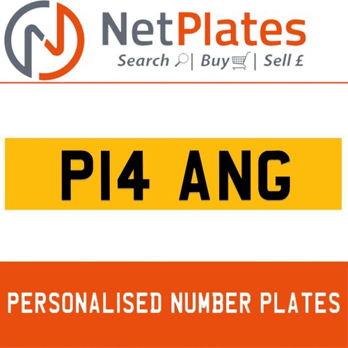 1990 P14 ANG PERSONALISED PRIVATE CHERISHED DVLA NUMBER PLATE For Sale