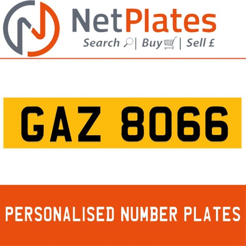 1990 GAZ 8066 PERSONALISED PRIVATE CHERISHED DVLA NUMBER PLATE For Sale