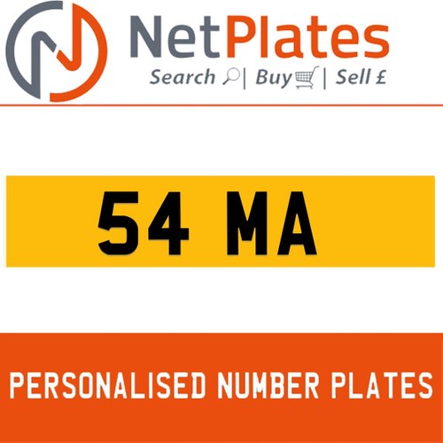 1900 54 MA PERSONALISED PRIVATE CHERISHED DVLA NUMBER PLATE In vendita