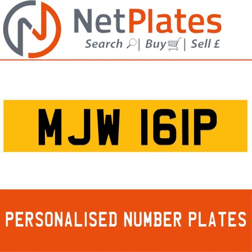 1900 MJW 161P PERSONALISED PRIVATE CHERISHED DVLA NUMBER PLATE For Sale