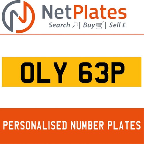 1900 OLY 63P PERSONALISED PRIVATE CHERISHED DVLA NUMBER PLATE In vendita