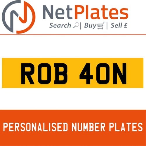 1900 ROB 40N PERSONALISED PRIVATE CHERISHED DVLA NUMBER PLATE For Sale