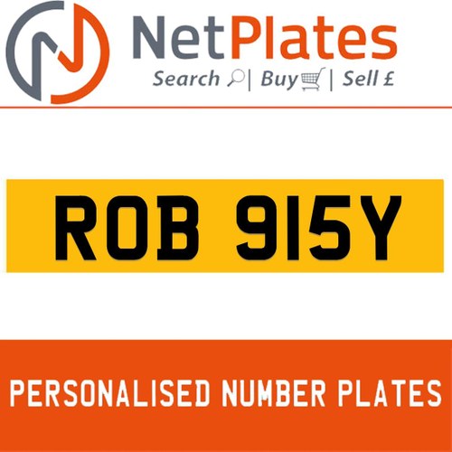 1900 ROB 915Y PERSONALISED PRIVATE CHERISHED DVLA NUMBER PLATE For Sale