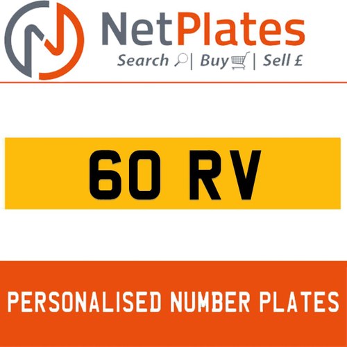 1900 60 RV PERSONALISED PRIVATE CHERISHED DVLA NUMBER PLATE For Sale