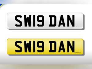 2019 'SW19 DAN' Cherished Number - Ready To Transfer, Fees Inc.  For Sale (picture 1 of 1)