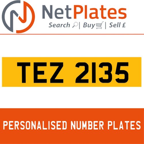 1990 TEZ 2135 PERSONALISED PRIVATE CHERISHED DVLA NUMBER PLATE For Sale